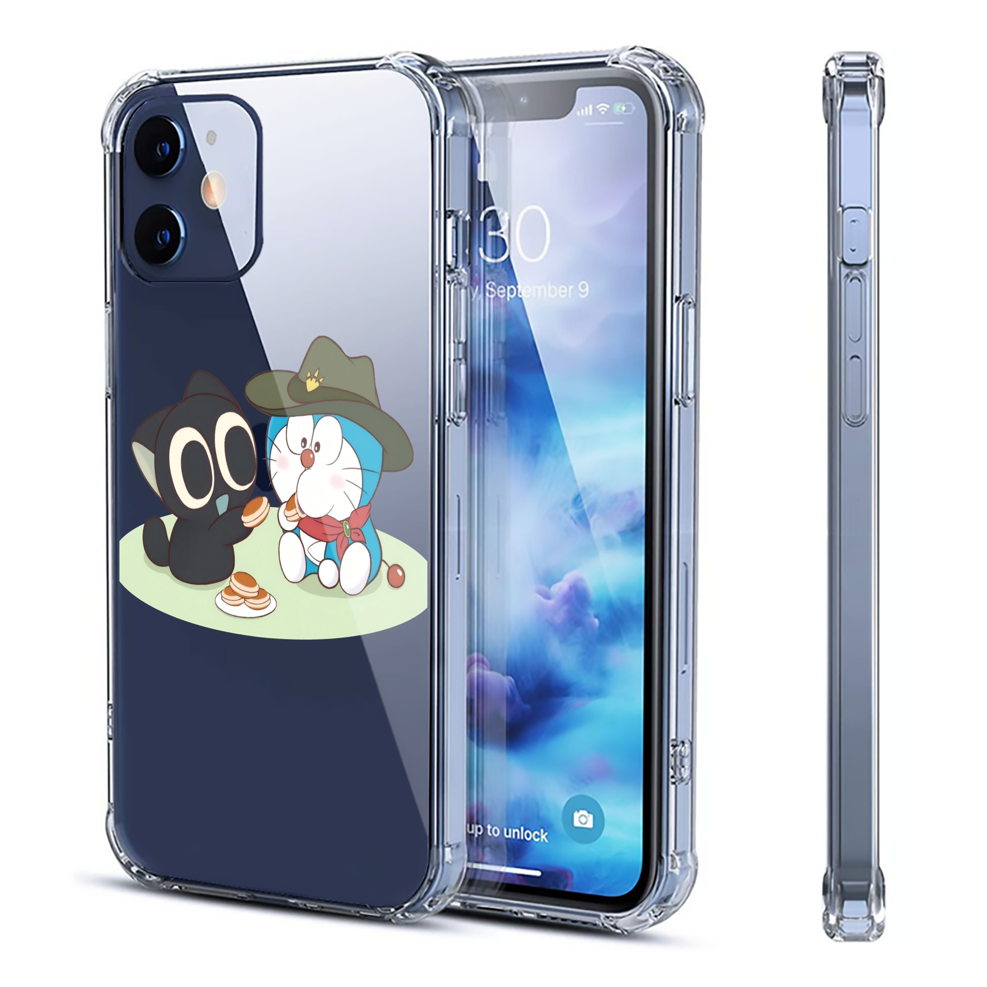（画像用） ドラえもん Doraemon 【iPhone 12シリーズ対応】透明スマホケース（クリアソフトケース）